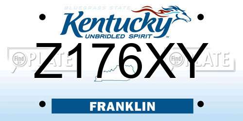 Z176XY Kentucky License Plate