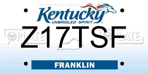 Z17TSF Kentucky License Plate