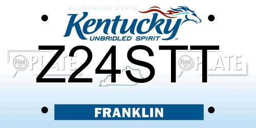 Z24STT Kentucky License Plate
