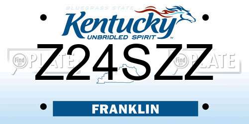 Z24SZZ Kentucky License Plate