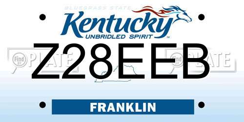 Z28EEB Kentucky License Plate
