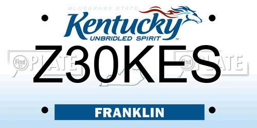 Z30KES Kentucky License Plate