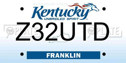 Z32UTD Kentucky License Plate