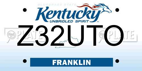 Z32UTO Kentucky License Plate