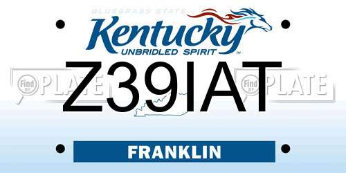 Z39IAT Kentucky License Plate