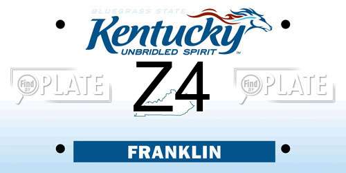 Z4 Kentucky License Plate