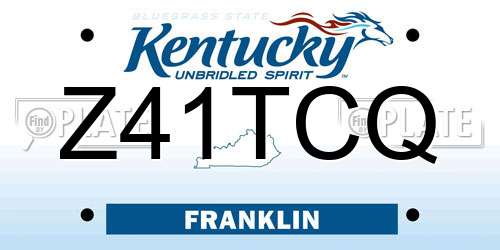 Z41TCQ Kentucky License Plate