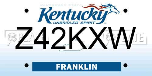 Z42KXW Kentucky License Plate