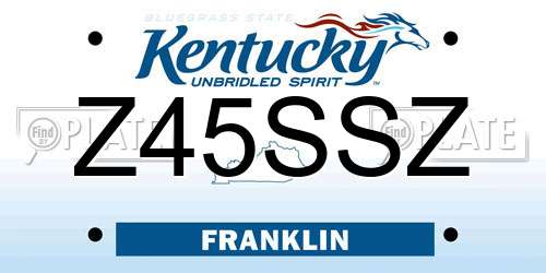 Z45SSZ Kentucky License Plate