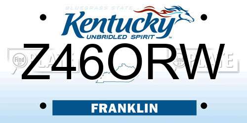 Z46ORW Kentucky License Plate