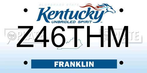 Z46THM Kentucky License Plate
