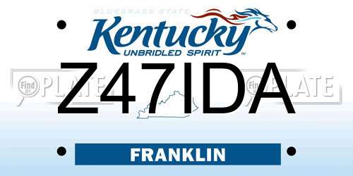 Z47IDA Kentucky License Plate