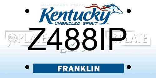 Z488IP Kentucky License Plate