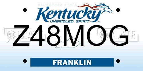 Z48MOG Kentucky License Plate