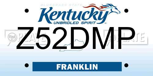 Z52DMP Kentucky License Plate
