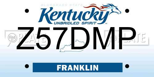 Z57DMP Kentucky License Plate