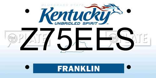 Z75EES Kentucky License Plate