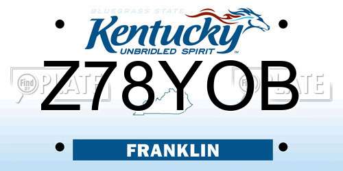 Z78YOB Kentucky License Plate