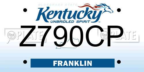 Z790CP Kentucky License Plate