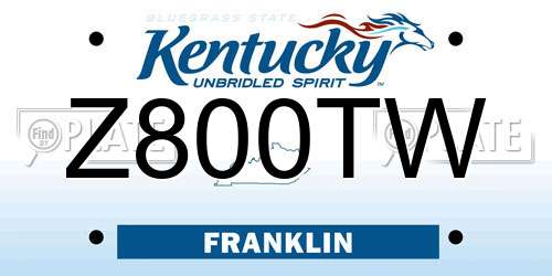 Z800TW Kentucky License Plate