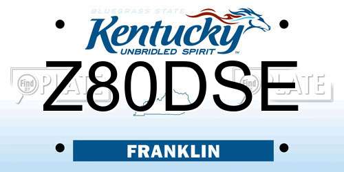 Z80DSE Kentucky License Plate