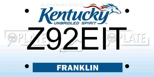 Z92EIT Kentucky License Plate