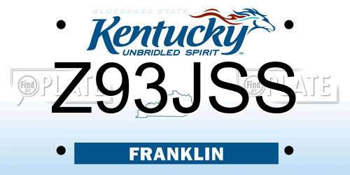 Z93JSS Kentucky License Plate