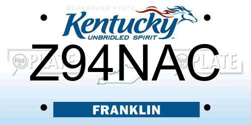 Z94NAC Kentucky License Plate