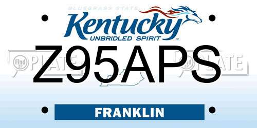Z95APS Kentucky License Plate