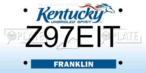 Z97EIT Kentucky License Plate