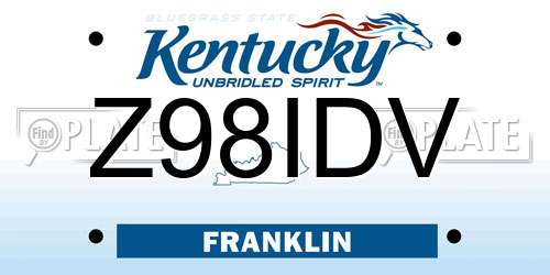 Z98IDV Kentucky License Plate