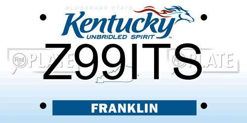 Z99ITS Kentucky License Plate