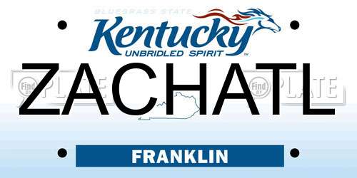 ZACHATL Kentucky License Plate