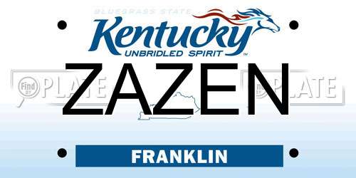 ZAZEN Kentucky License Plate