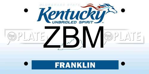 ZBM Kentucky License Plate