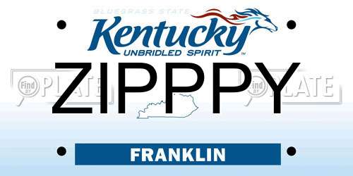 ZIPPPY Kentucky License Plate