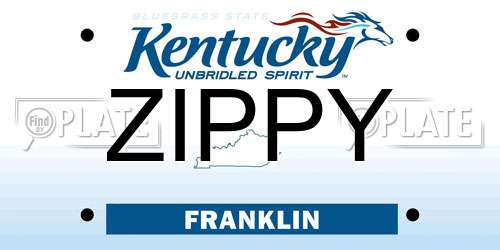 ZIPPY Kentucky License Plate
