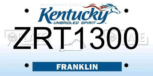 ZRT1300 Kentucky License Plate