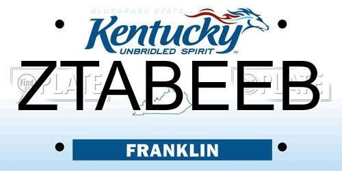 ZTABEEB Kentucky License Plate