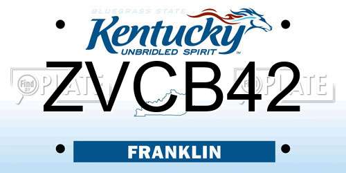 ZVCB42 Kentucky License Plate