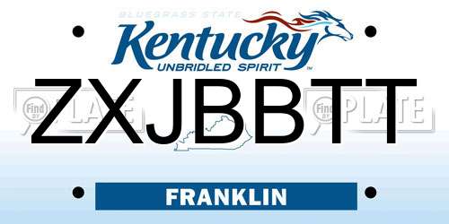 ZXJBBTT Kentucky License Plate