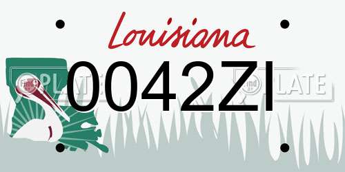 0042ZI Louisiana License Plate