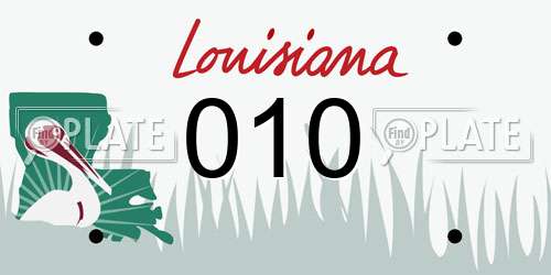010 Louisiana License Plate