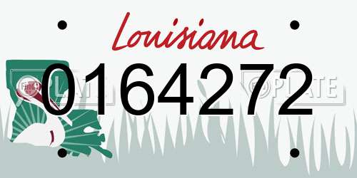 0164272 Louisiana License Plate