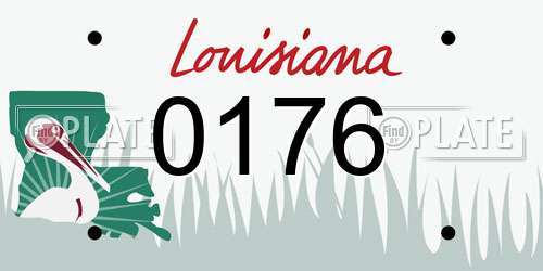 0176 Louisiana License Plate