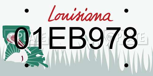 01EB978 Louisiana License Plate