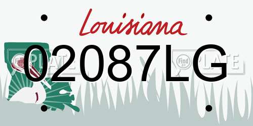 02087LG Louisiana License Plate