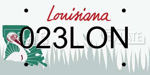 023LON Louisiana License Plate