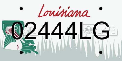 02444LG Louisiana License Plate
