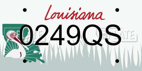 0249QS Louisiana License Plate
